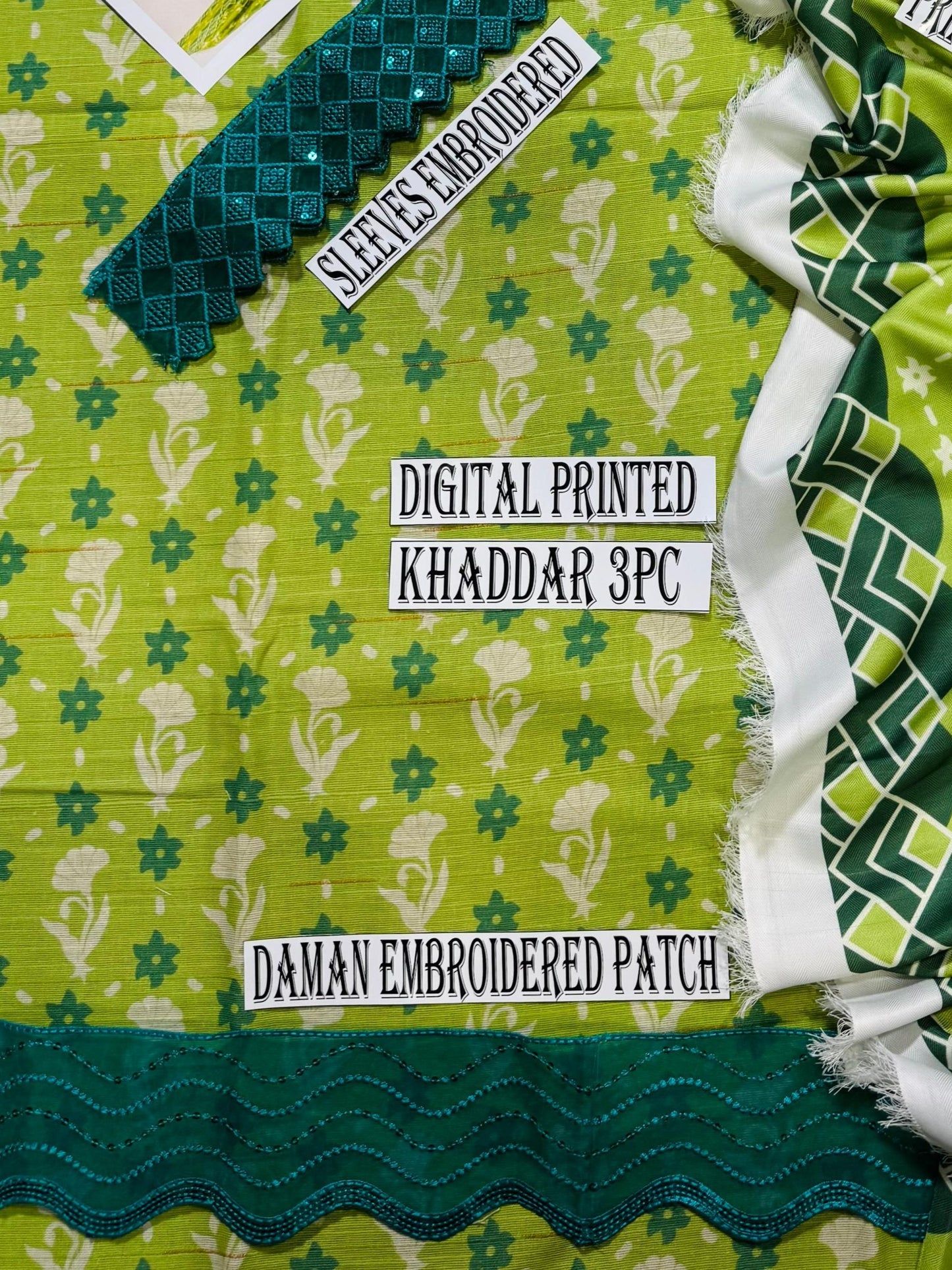 Unstitched - Khaddar 3pc Printed Suit