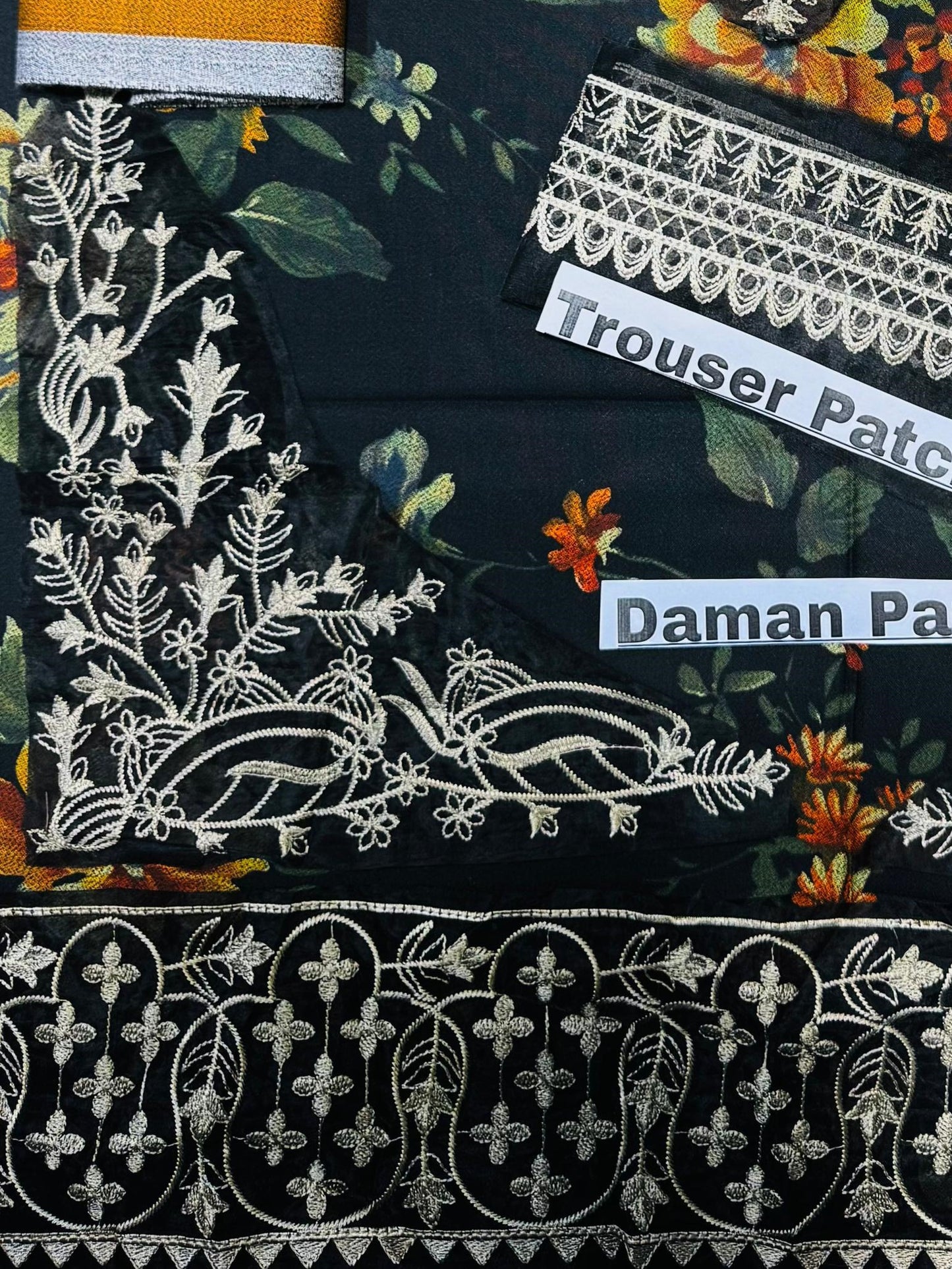 Unstitched - Dhanak 3pc Embroidered Suit