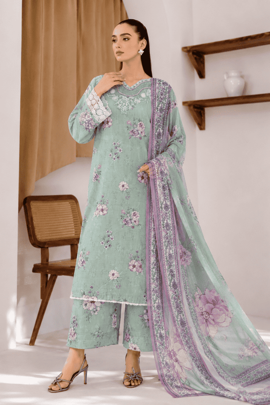 SHANAYA - Unstitched - Lawn 3pc Printed Suit