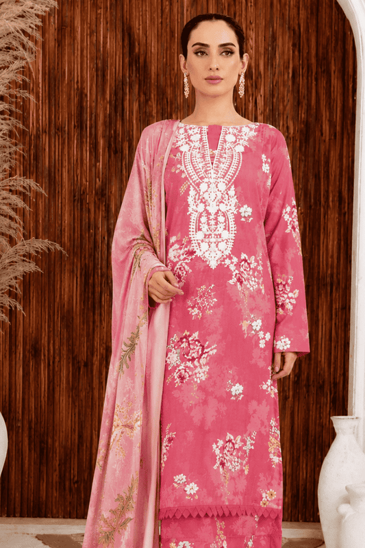 SHANAYA - Unstitched - Lawn 3pc Printed Suit