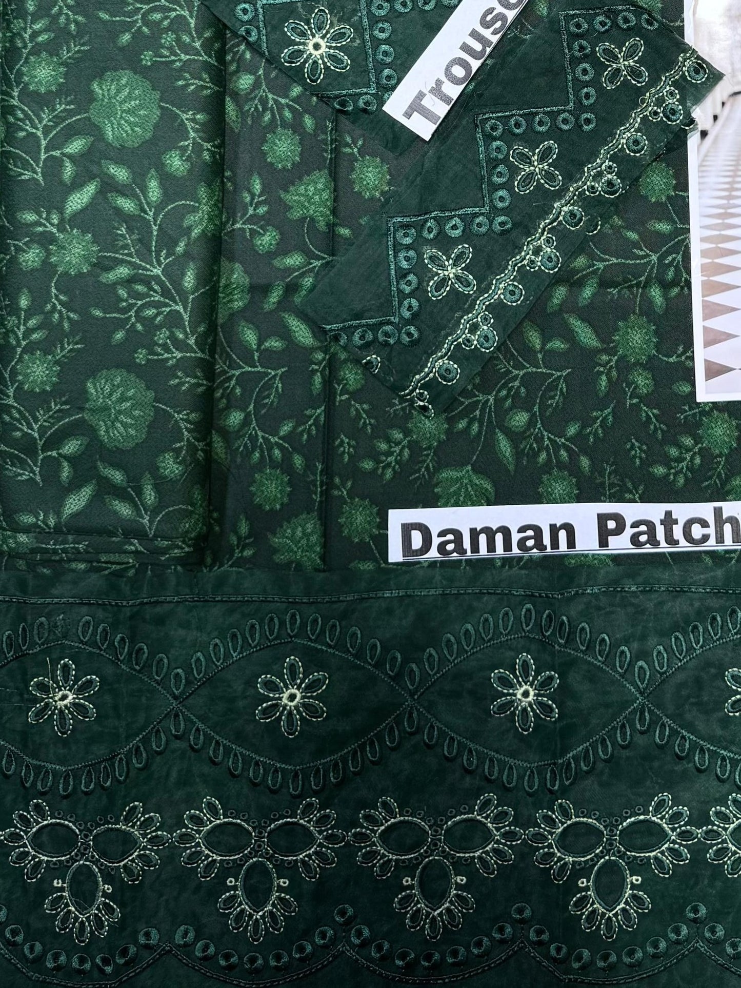 Unstitched - Dhanak 3pc Embroidered Suit