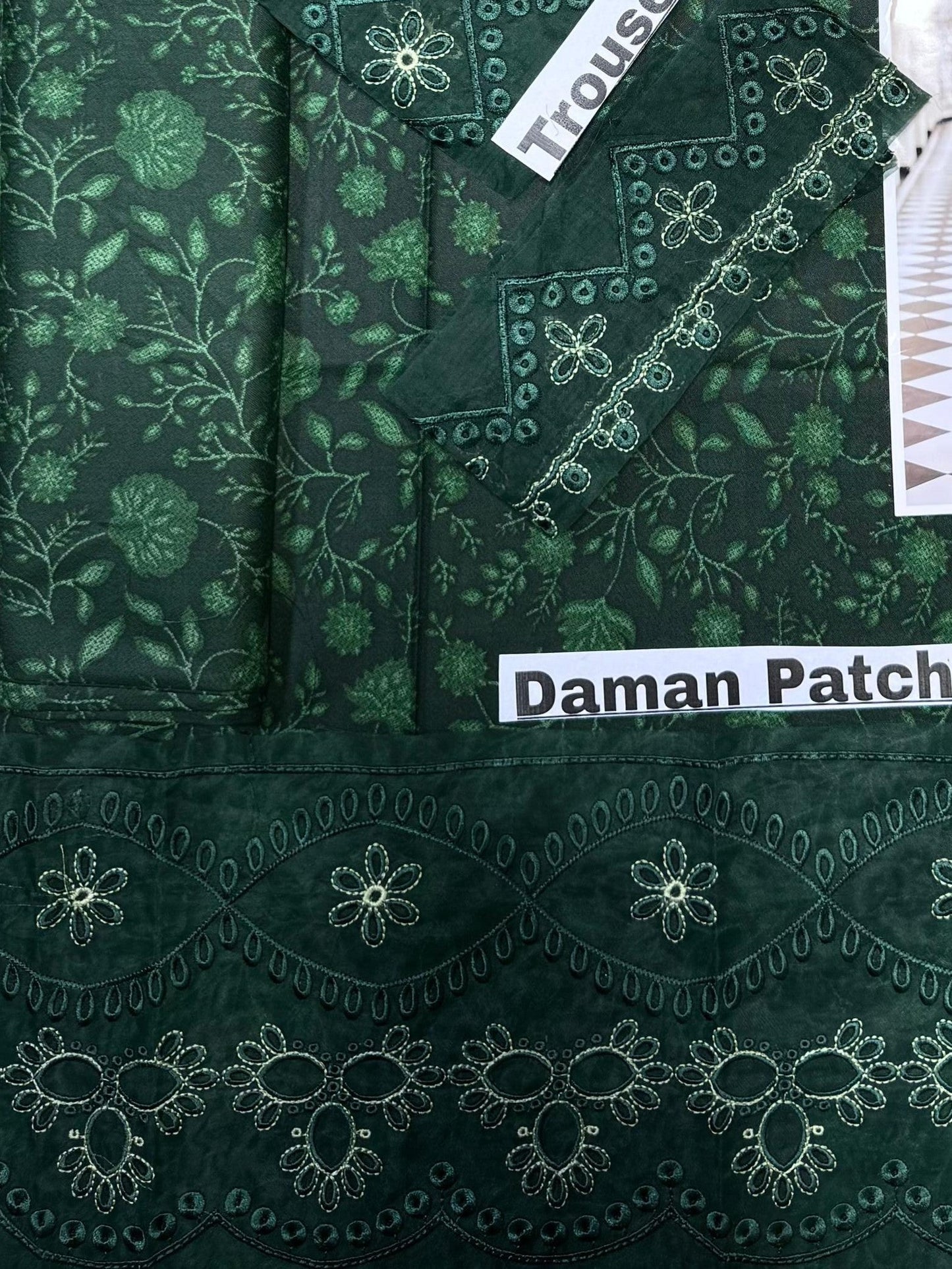 Unstitched - Dhanak 3pc Embroidered Suit