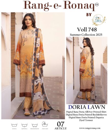 Unstitched - Lawn 3pc Printed Suit