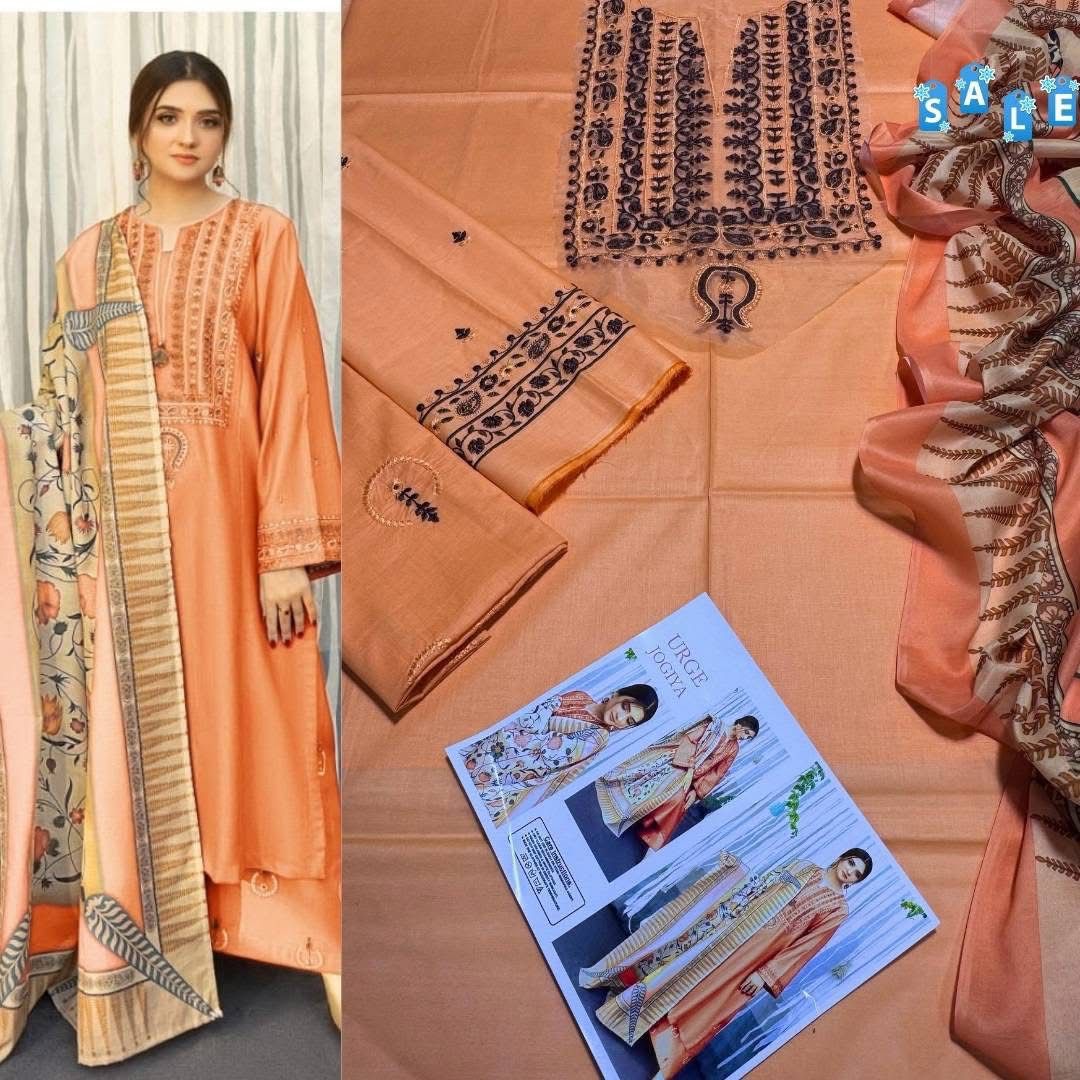 Premium Unstitched - Lawn 3pc Embroidered Suit