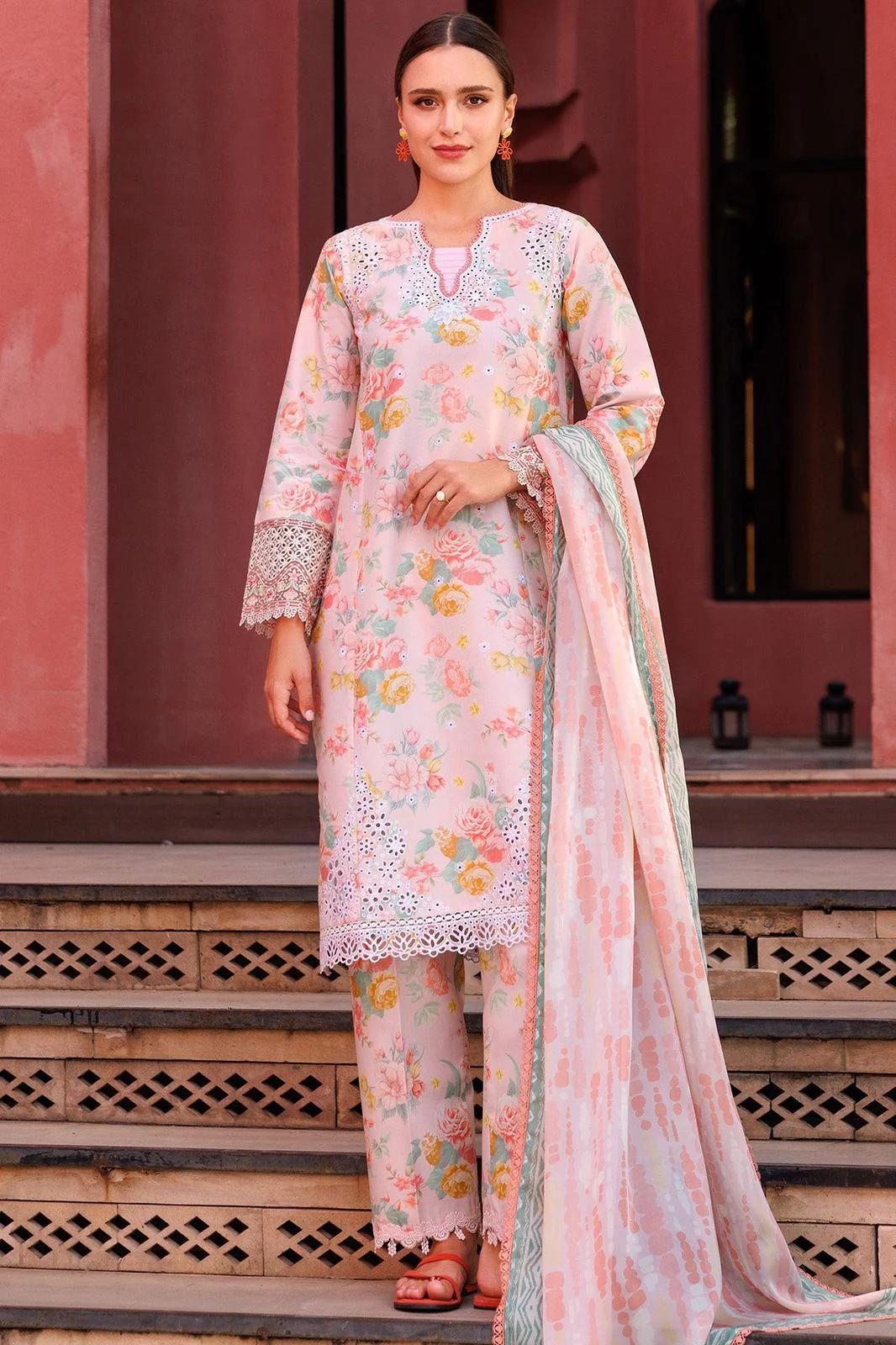Premium Unstitched - Lawn 3pc Embroidered Suit