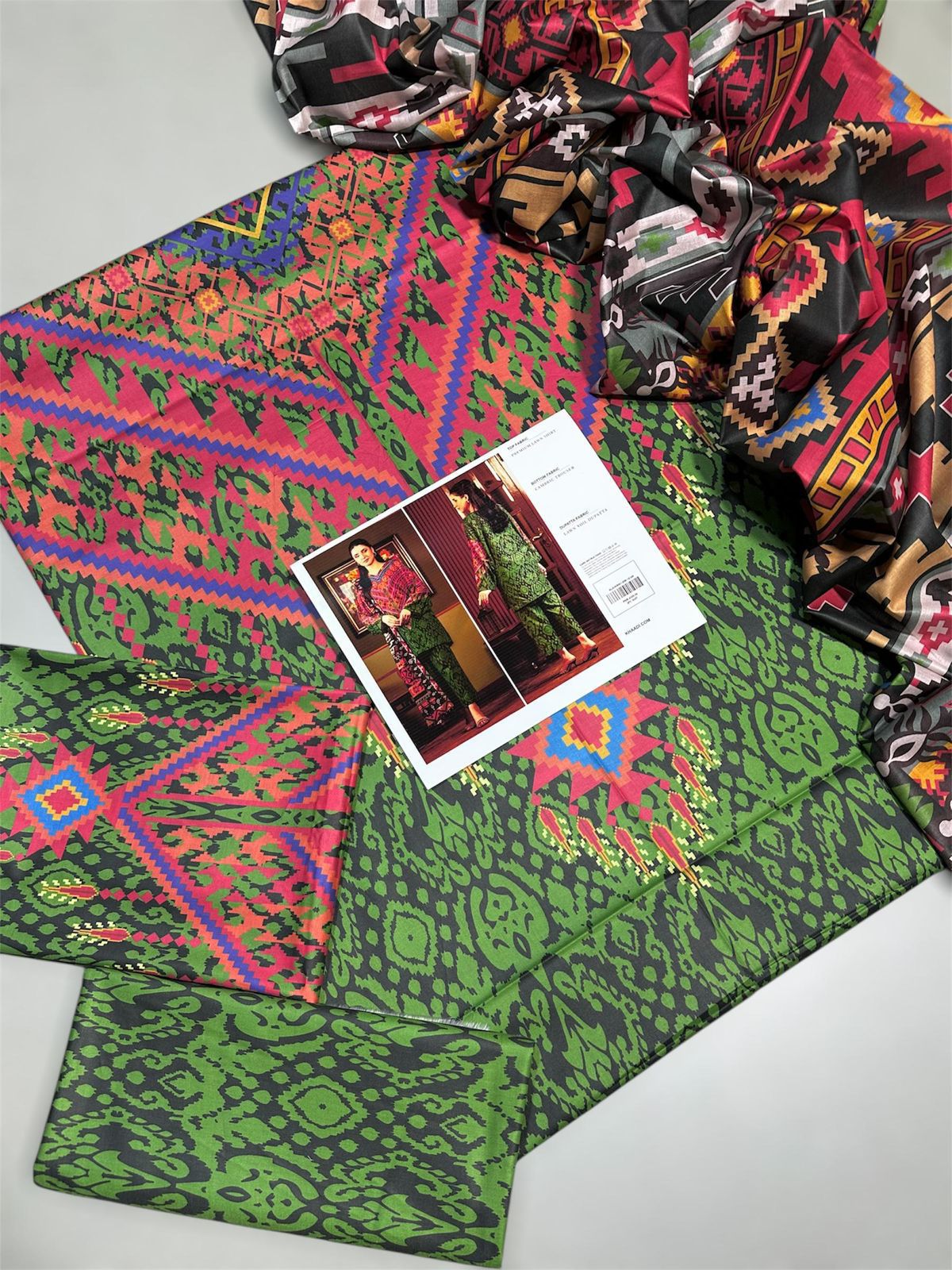 Unstitched - Swiss Silk 3pc Printed Suit