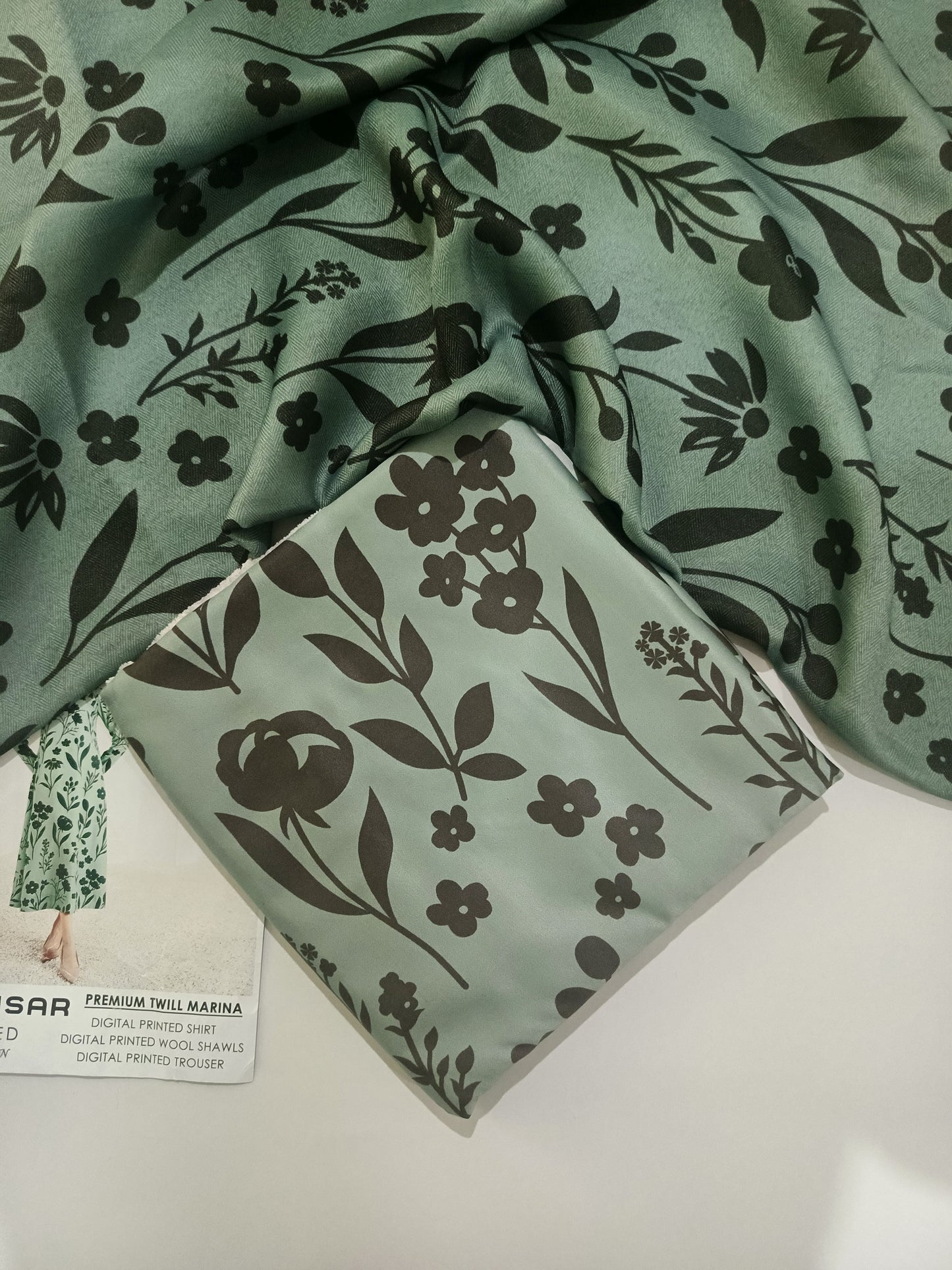 Unstitched - Silk 3pc Printed Suit