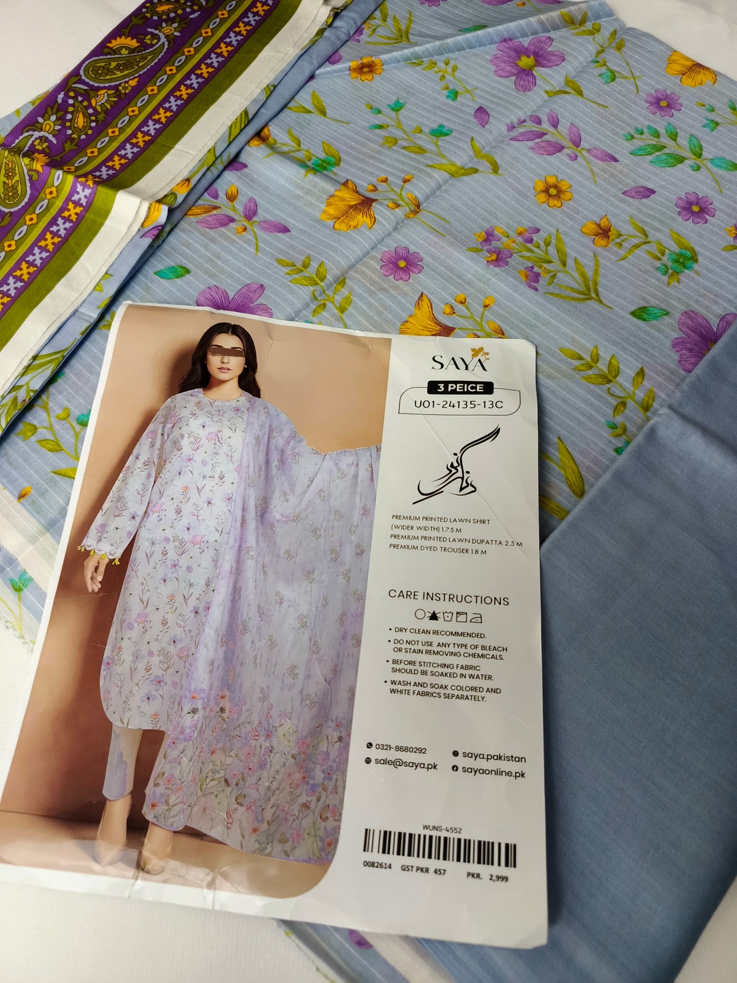 Unstitched - Lawn 3pc Printed Suit