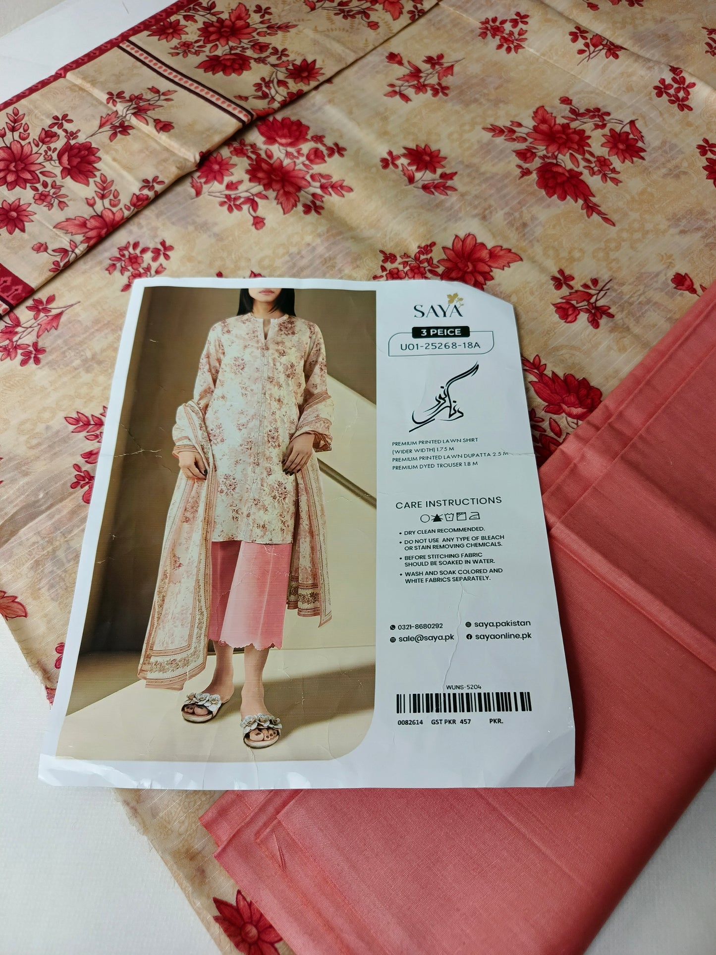 Unstitched - Lawn 3pc Printed Suit