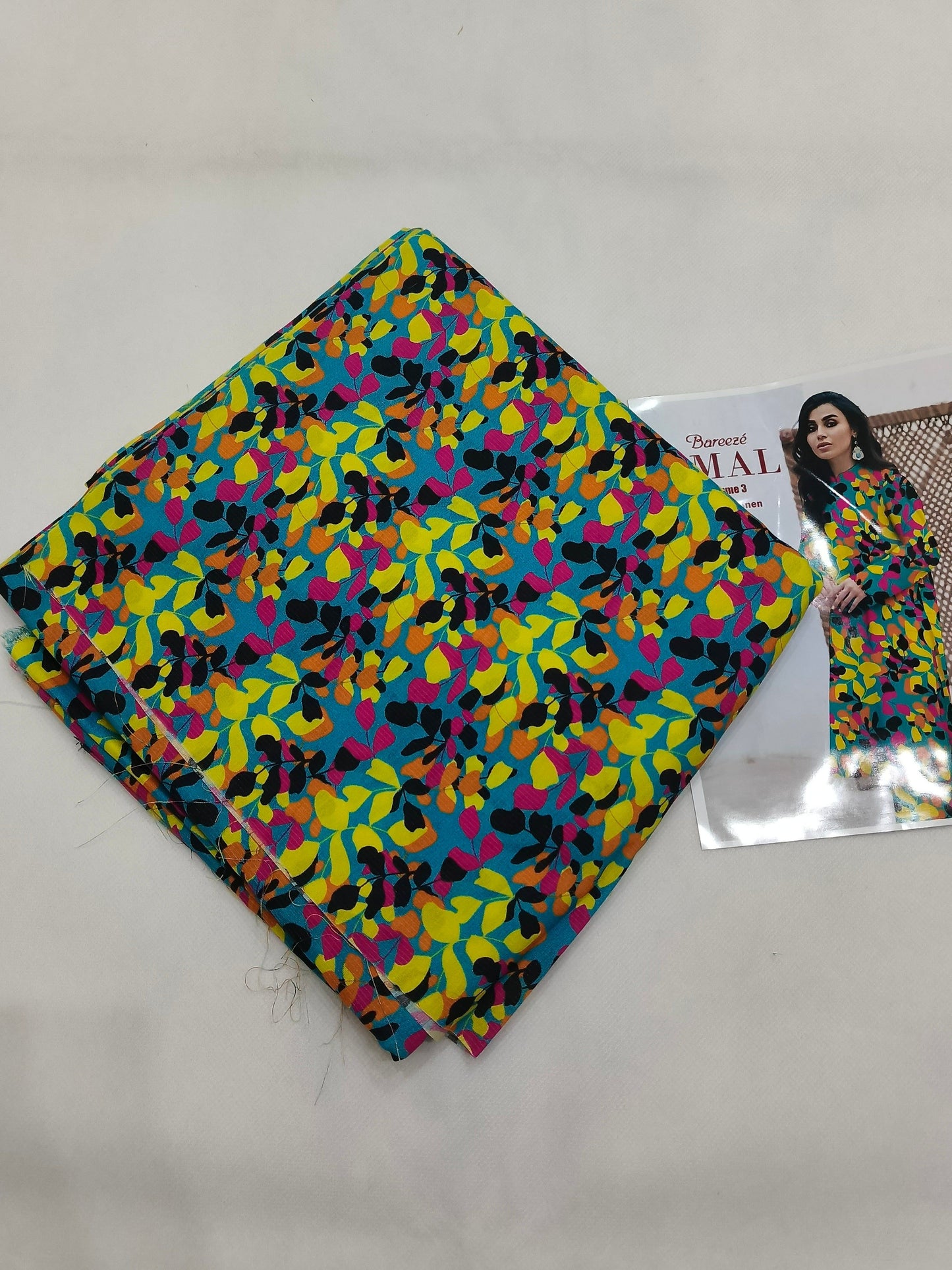Multicolor All-Over Printed Chamki Linen 2-Piece Suit