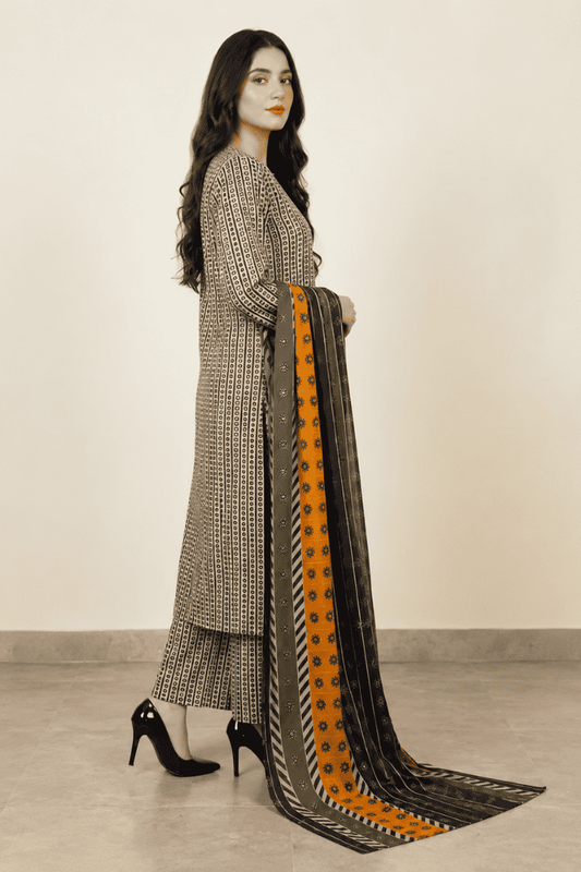 BIN SAEED - Unstitched - Lawn 3pc Printed Suit