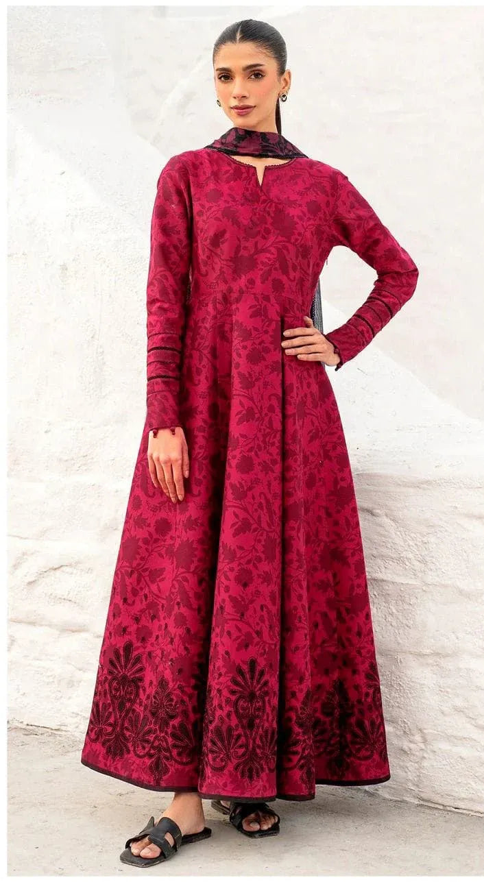 Unstitched - Linen 3pc Embroidered Suit