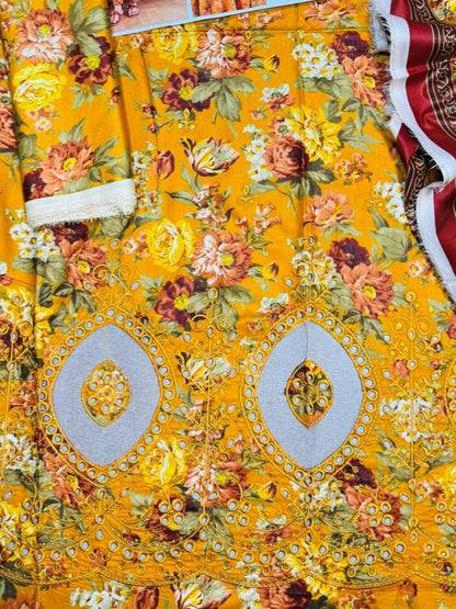 Unstitched - Linen 3pc Embroidered Suit