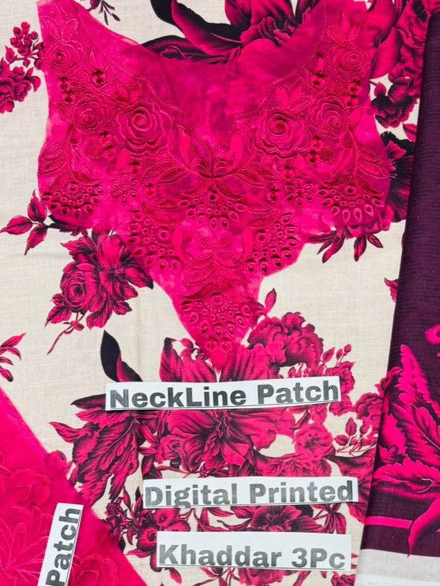 Unstitched - Khaddar 3pc Printed Suit