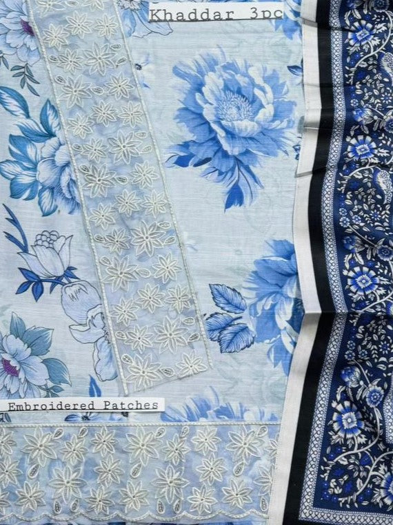 Unstitched - Khaddar 3pc Printed Suit