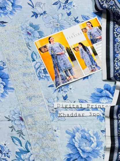 Unstitched - Khaddar 3pc Printed Suit