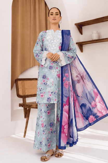 SHANAYA - Unstitched - Lawn 3pc Printed Suit