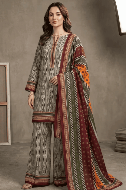 BIN SAEED - Unstitched - Lawn 3pc Printed Suit