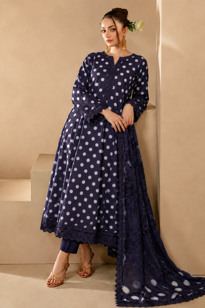 ZEYORAH - Unstitched - Lawn 3pc Printed Suit