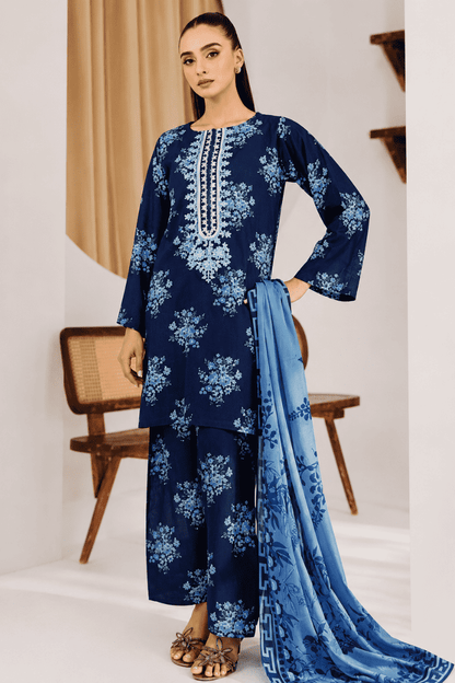 SHANAYA - Unstitched - Lawn 3pc Printed Suit