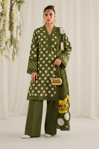 ZEYORAH - Unstitched - Lawn 3pc Printed Suit