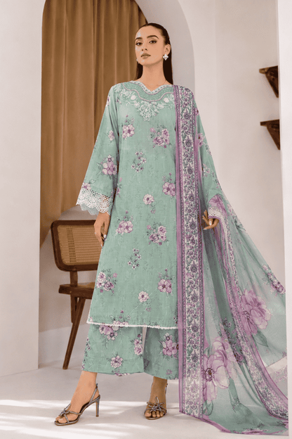 SHANAYA - Unstitched - Lawn 3pc Printed Suit