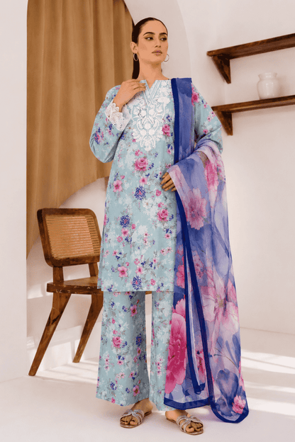 SHANAYA - Unstitched - Lawn 3pc Printed Suit