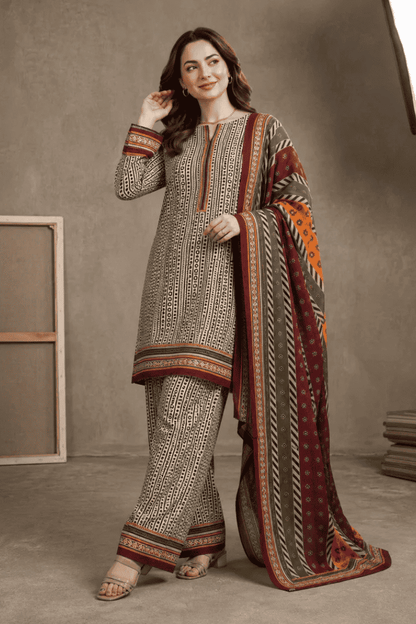BIN SAEED - Unstitched - Lawn 3pc Printed Suit
