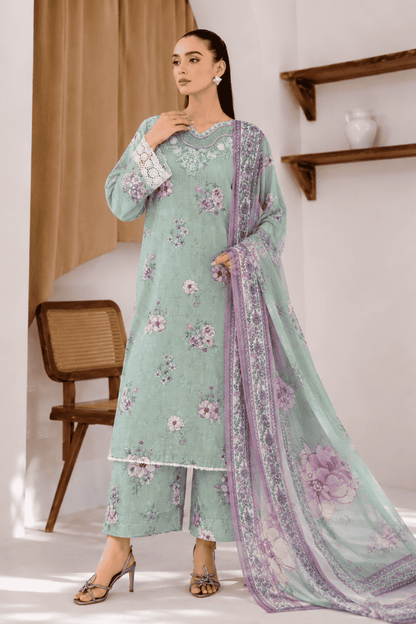 SHANAYA - Unstitched - Lawn 3pc Printed Suit