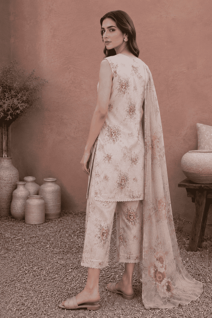 SHANAYA - Unstitched - Lawn 3pc Printed Suit