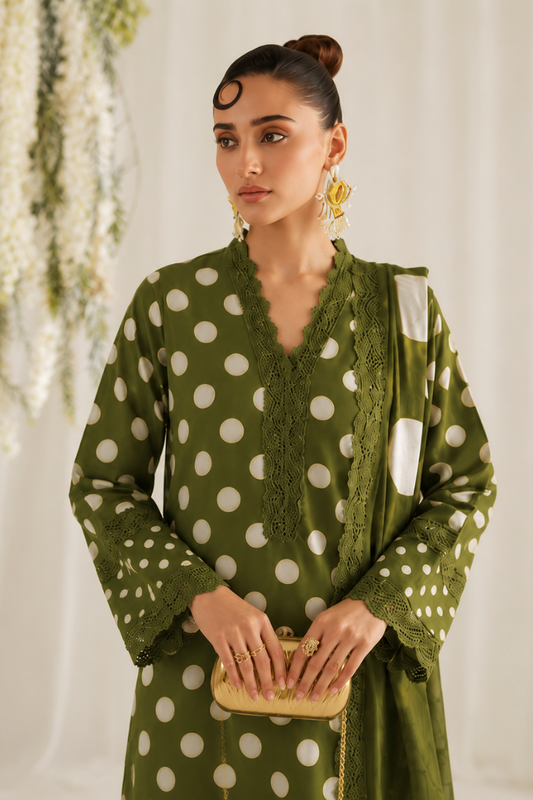 ZEYORAH - Unstitched - Lawn 3pc Printed Suit