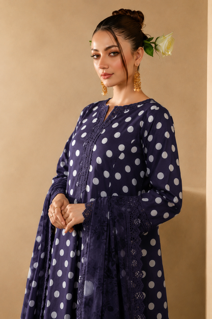 ZEYORAH - Unstitched - Lawn 3pc Printed Suit