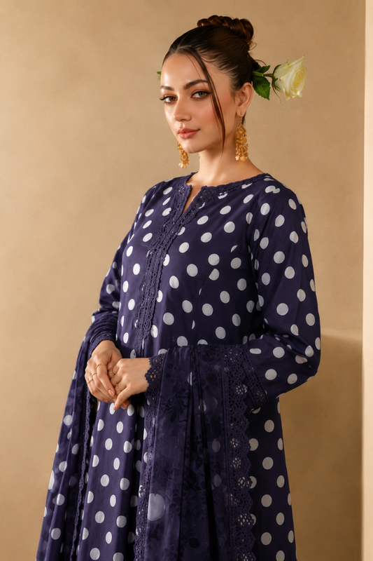 ZEYORAH - Unstitched - Lawn 3pc Printed Suit