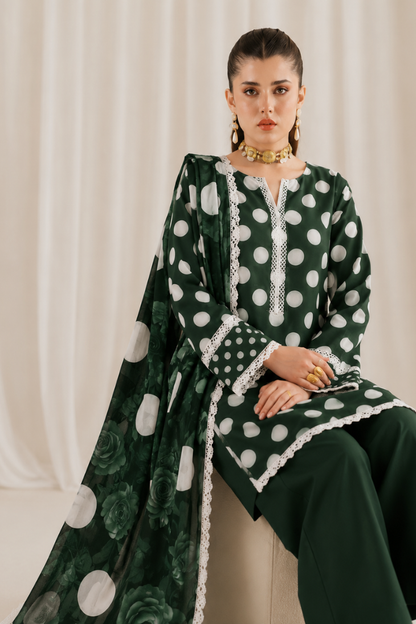 ZEYORAH - Unstitched - Lawn 3pc Printed Suit