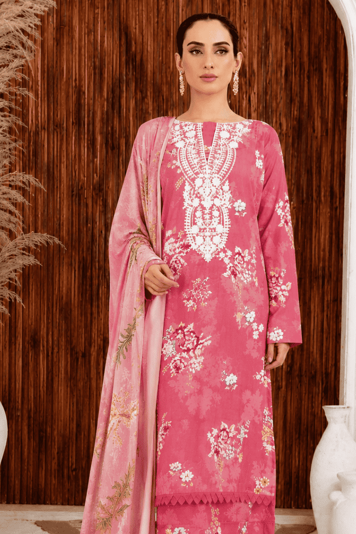 SHANAYA - Unstitched - Lawn 3pc Printed Suit