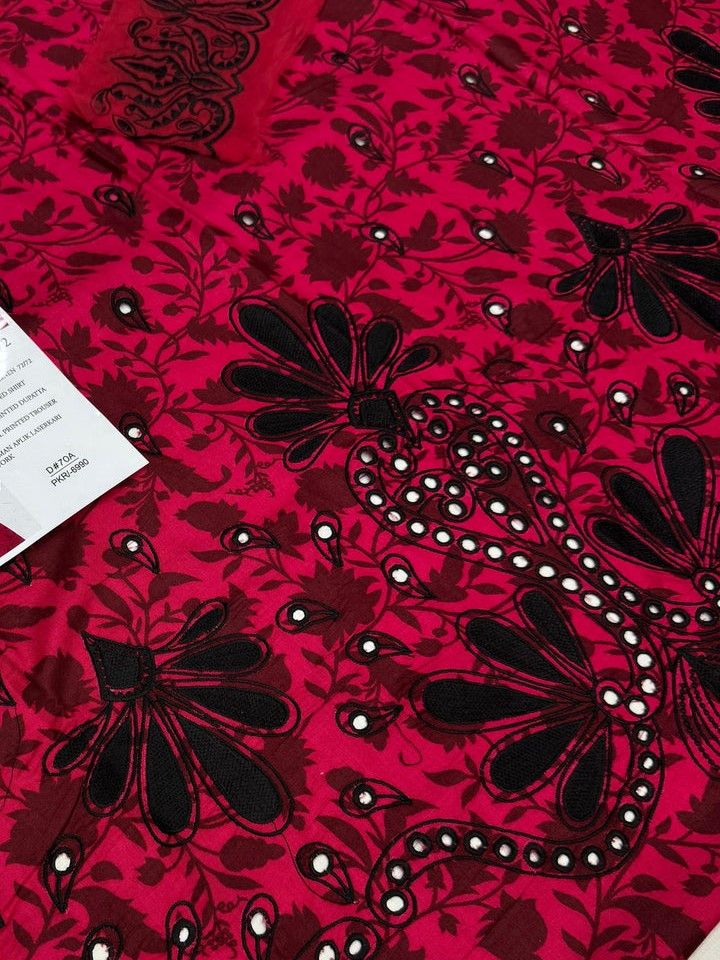 Unstitched - Linen 3pc Embroidered Suit