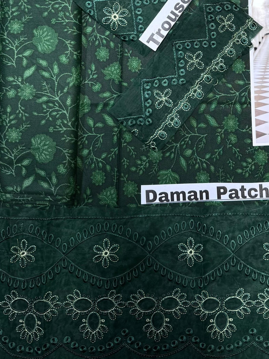 Unstitched - Dhanak 3pc Embroidered Suit