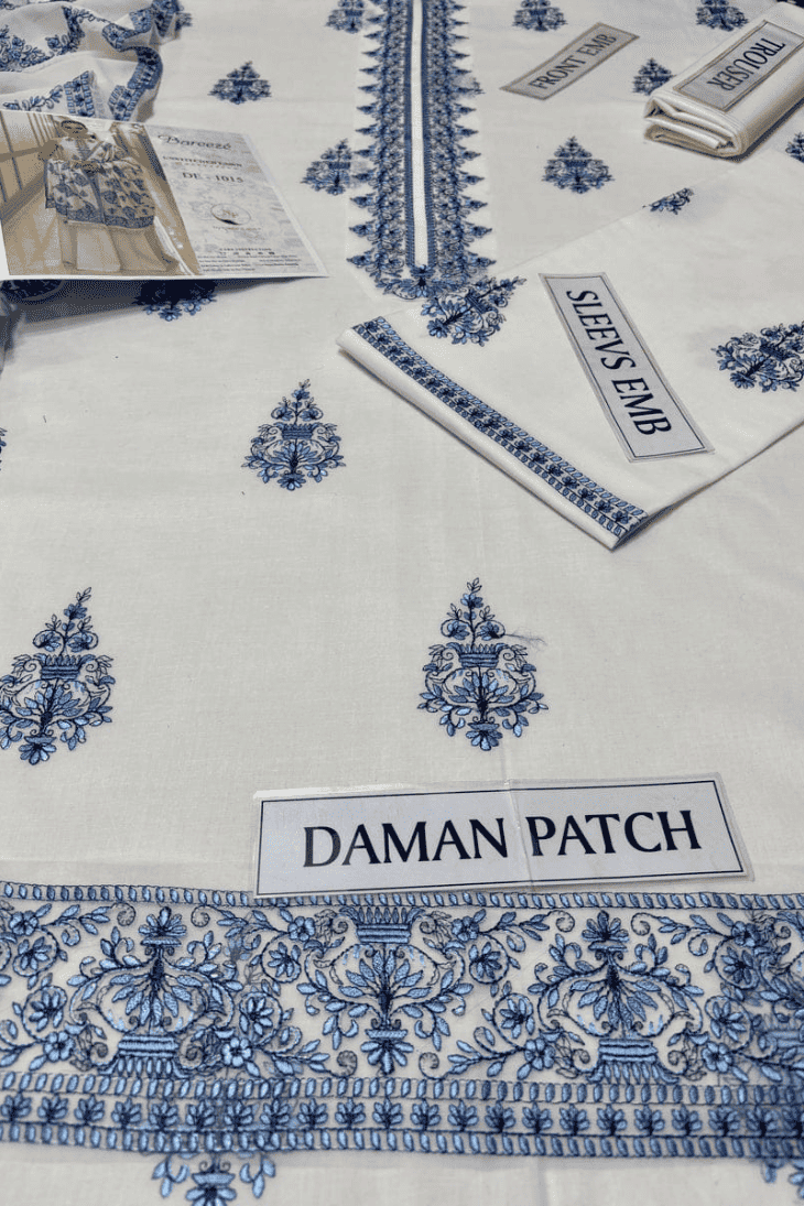 Bareeze - Premium Unstitched - Embroidered Lawn 3pc Suit