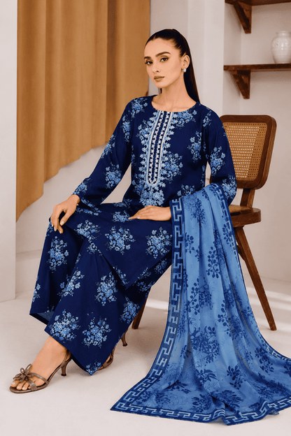 SHANAYA - Unstitched - Lawn 3pc Printed Suit