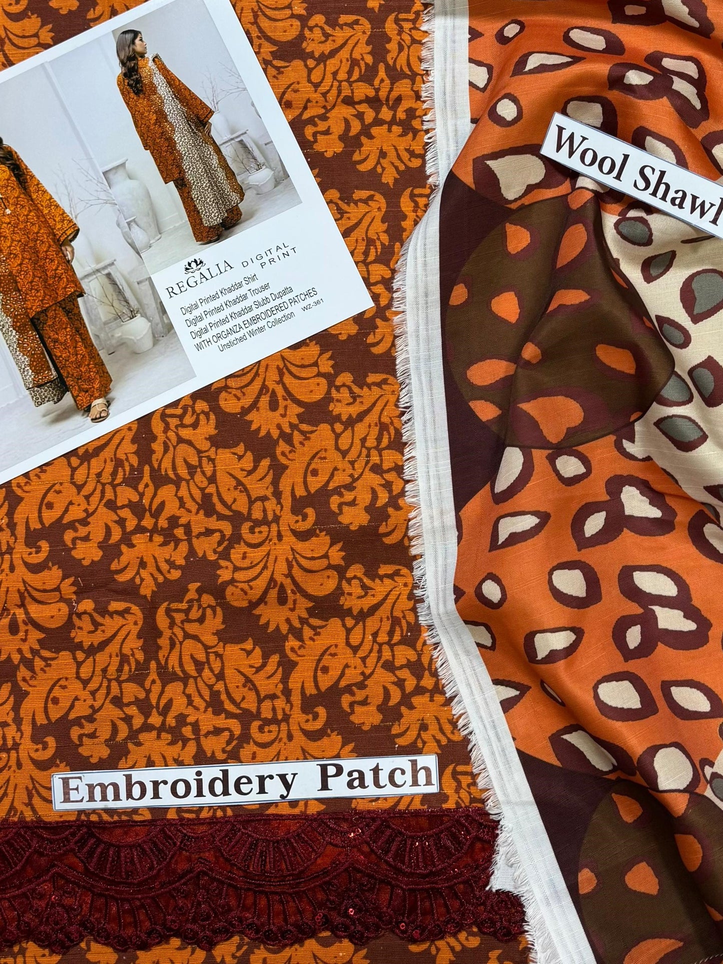 Unstitched - Khaddar 3pc Printed Suit