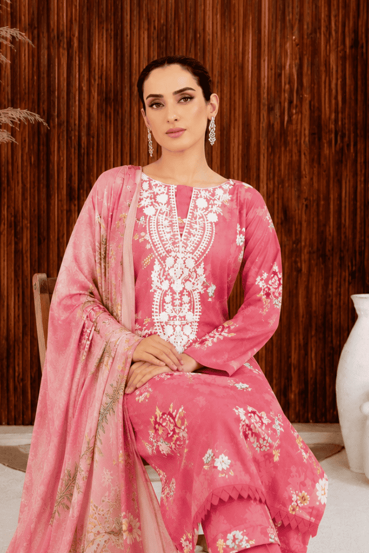 SHANAYA - Unstitched - Lawn 3pc Printed Suit