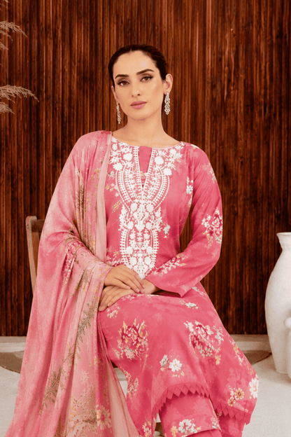 SHANAYA - Unstitched - Lawn 3pc Printed Suit
