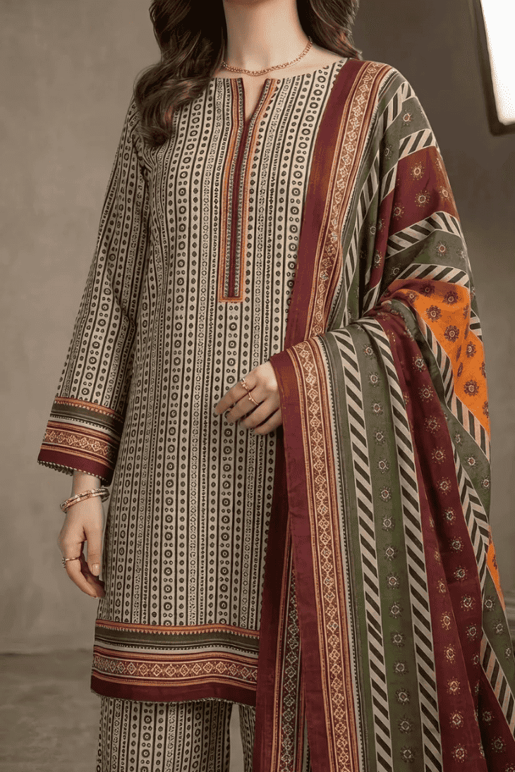 BIN SAEED - Unstitched - Lawn 3pc Printed Suit