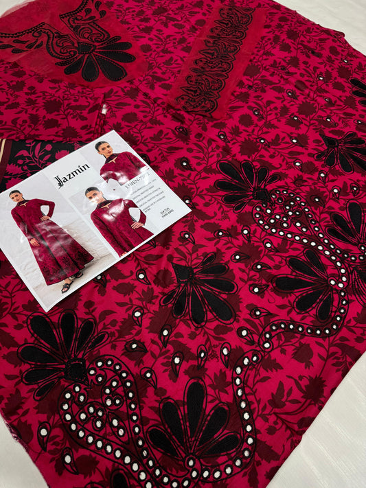 Unstitched - Linen 3pc Embroidered Suit