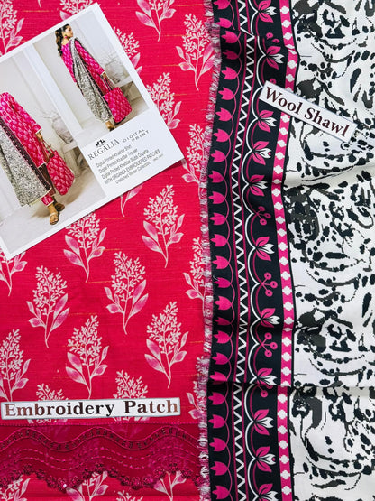 Unstitched - Khaddar 3pc Printed Suit