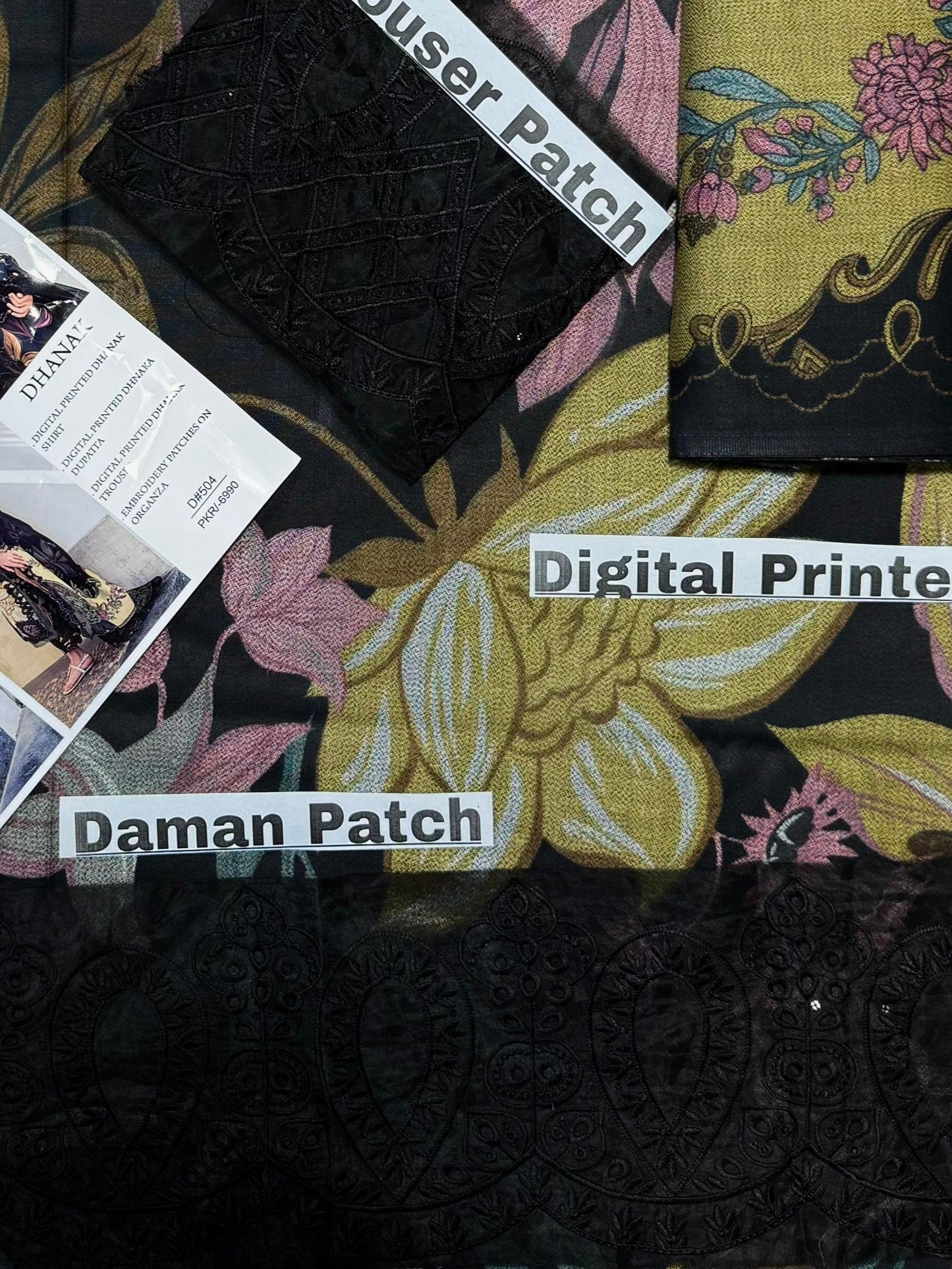 Unstitched - Dhanak 3pc Embroidered Suit