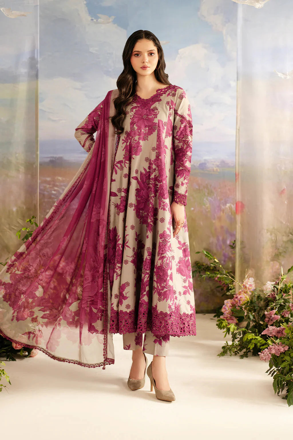 Unstitched - Doriya Linen 3pc Embroidered Suit