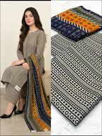 BIN SAEED - Unstitched - Lawn 3pc Printed Suit