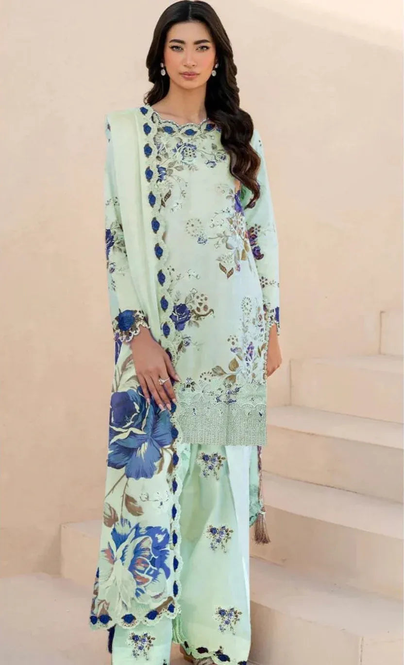 Unstitched - Linen 3pc Embroidered Suit