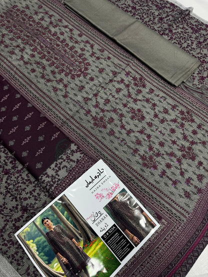 Unstitched - Dhanak 3pc Embroidered Suit